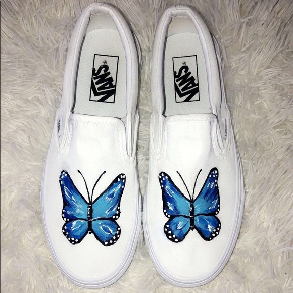 butterfly painted vans